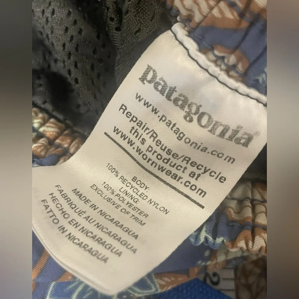 Patagonia XS‎ Board Short Mens Trunks Baggies Floral Swim Lined Drawstring Waist